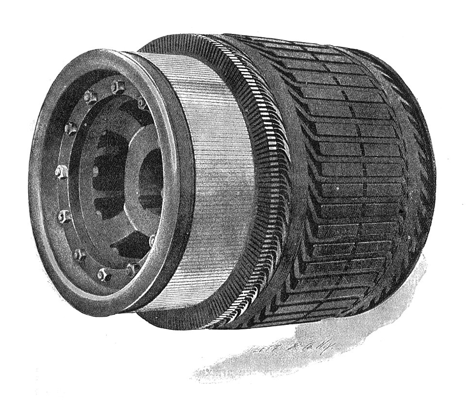 Armature of Johnson-Lundell generator (Rankin Kennedy, Electrical Installations, Vol II, 1909)