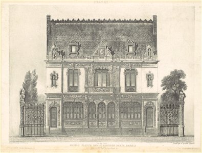 Armand-Hippolyte-Louis Fizeau, Maison Élevée Rue St. Georges par M. Renaud, ca. 1841
