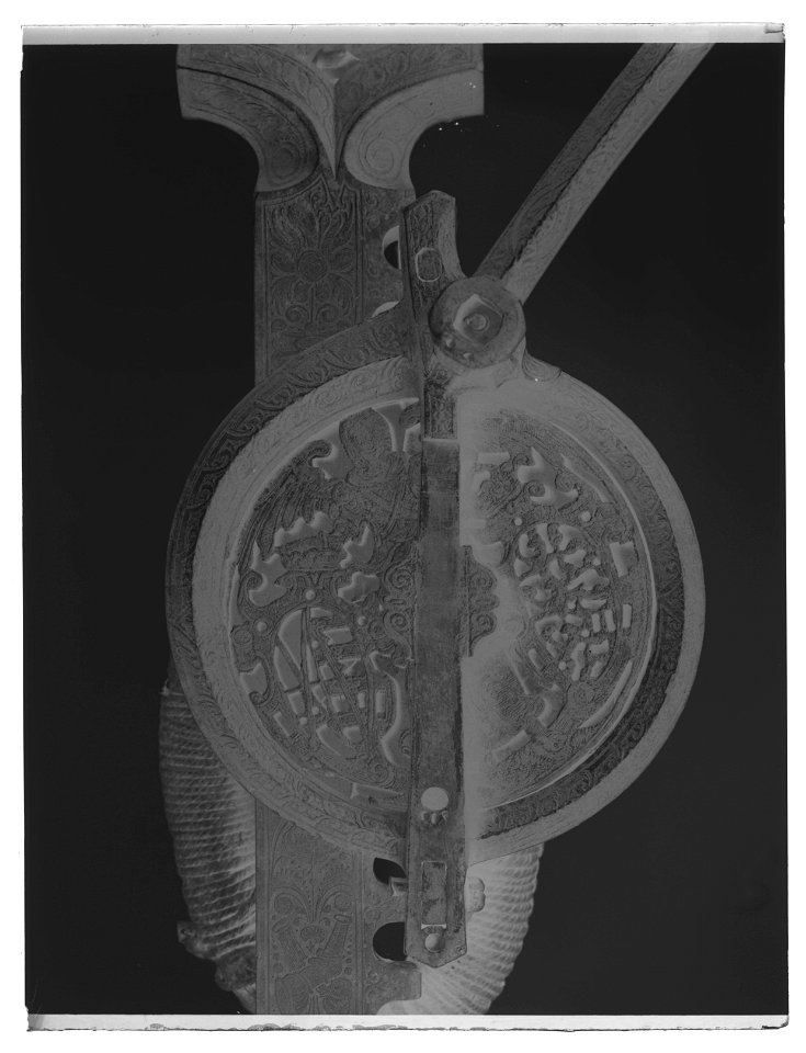 Armborstvinda, daterad 1579, tillverkad för kurfurstehovet i Sachsen - Livrustkammaren - 70849-negative