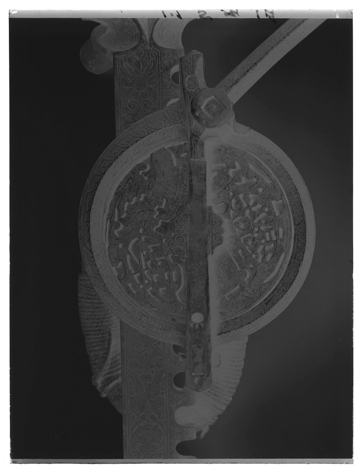 Armborstvinda, daterad 1579, tillverkad för kurfurstehovet i Sachsen - Livrustkammaren - 36608-negative