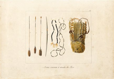 Armes, ornemens et utensiles des Puris, da Coleção Brasiliana Iconográfica