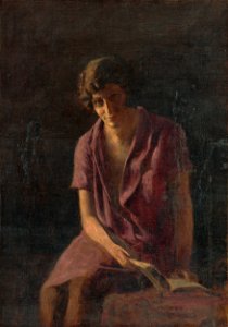 Armin Glatter - Girl with a Book - O 5763 - Slovak National Gallery