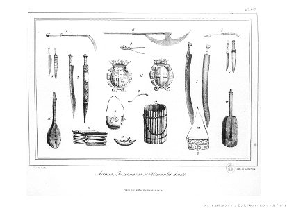 Armes, instruments et ustensiles.