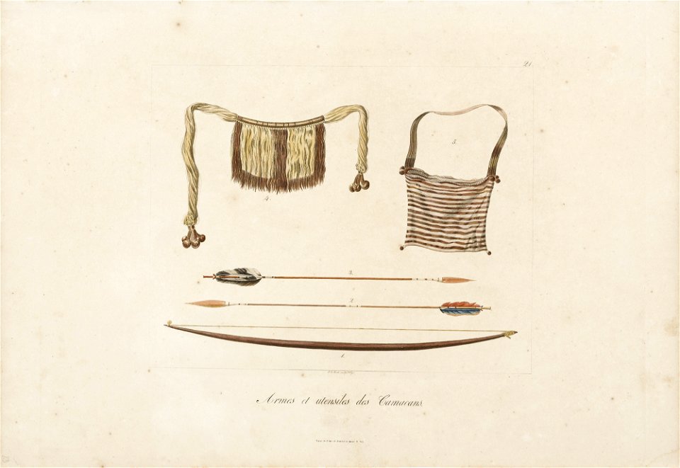 Armes et utensiles des Camacans, da Coleção Brasiliana Iconográfica
