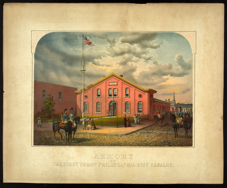 Armory of the First Troop Philadelphia City Cavalry - Jas. Queen del. LCCN2009632026