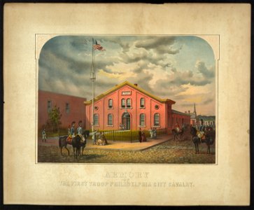 Armory of the First Troop Philadelphia City Cavalry - Jas. Queen del. LCCN2009632026
