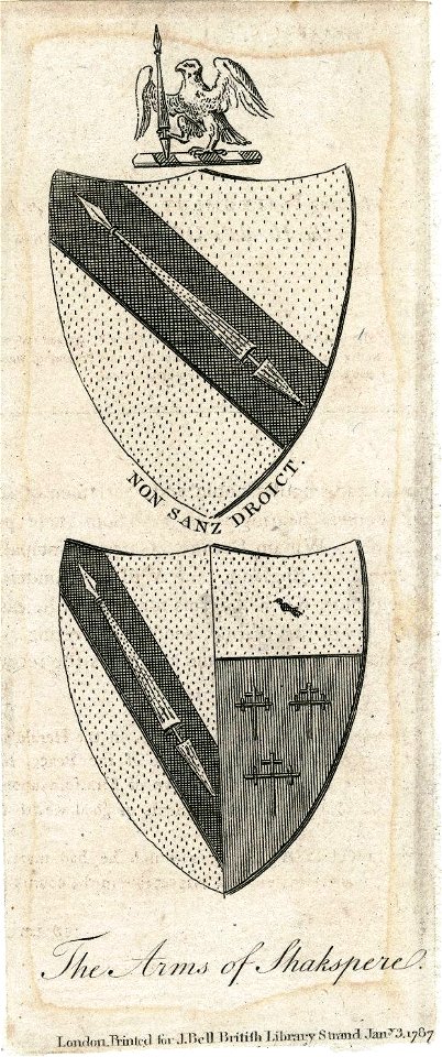 Arms of Shakspere