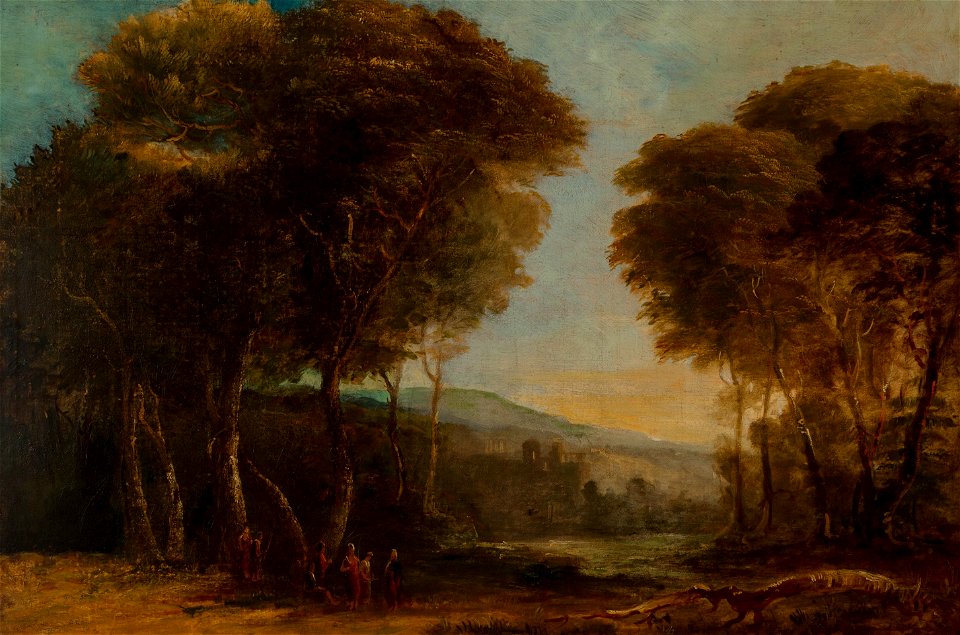 Gathering along Woodland by George Arnald
