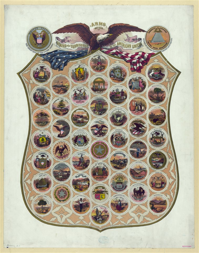 Arms of the states and territories of the American union LCCN92522681