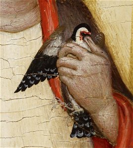 Arnau Bassa - Triptych with Madonna and Child with the Crucifixion and the Annunciation - Walters 37468 - A T Detail H
