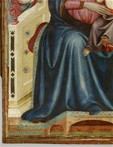 Arnau Bassa - Triptych with Madonna and Child with the Crucifixion and the Annunciation - Walters 37468 - A T Detail C