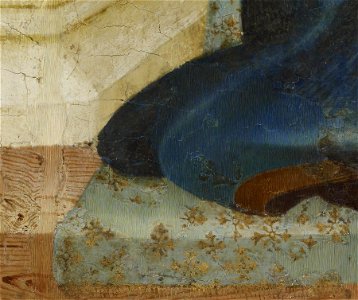 Arnau Bassa - Triptych with Madonna and Child with the Crucifixion and the Annunciation - Walters 37468 - A T Detail O