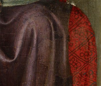 Arnau Bassa - Triptych with Madonna and Child with the Crucifixion and the Annunciation - Walters 37468 - A T Right Detail K