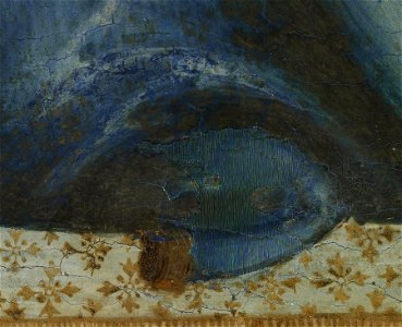 Arnau Bassa - Triptych with Madonna and Child with the Crucifixion and the Annunciation - Walters 37468 - A T Detail M