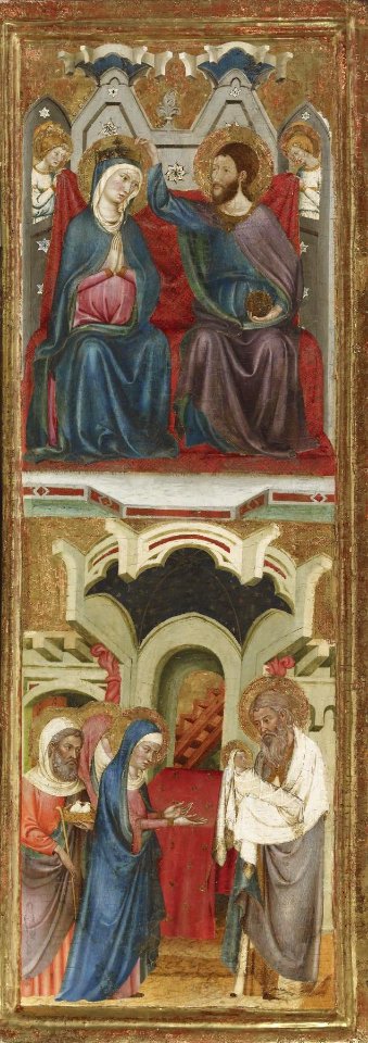 Arnau Bassa - Triptych with Madonna and Child with the Crucifixion and the Annunciation - Walters 37468 - A T Right