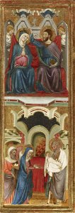 Arnau Bassa - Triptych with Madonna and Child with the Crucifixion and the Annunciation - Walters 37468 - A T Right
