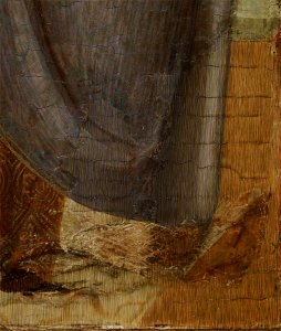 Arnau Bassa - Triptych with Madonna and Child with the Crucifixion and the Annunciation - Walters 37468 - A T Right Detail U