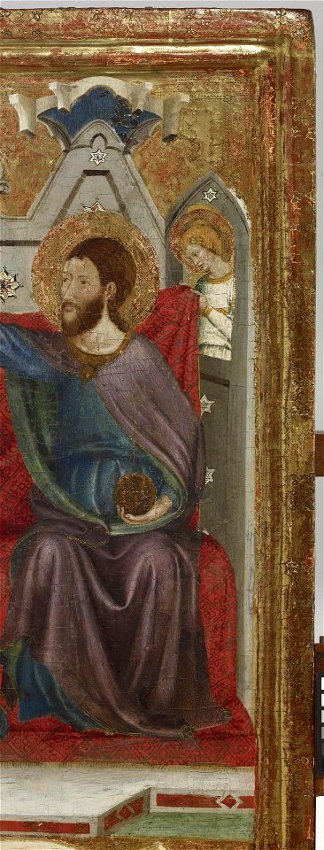 Arnau Bassa - Triptych with Madonna and Child with the Crucifixion and the Annunciation - Walters 37468 - A T Right Detail B