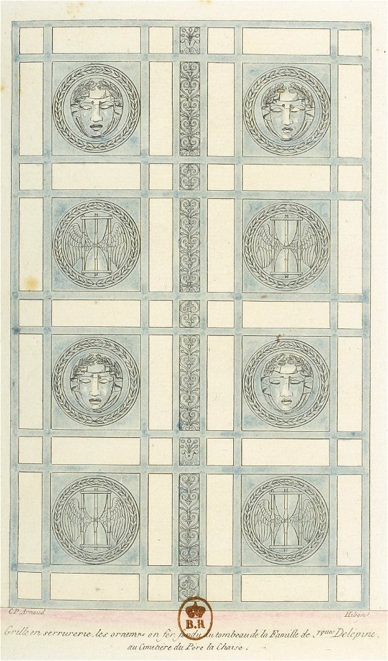 Arnaud - Cimetière du P. Lachaise - recueil de 18 portes et grilles - Planche 01