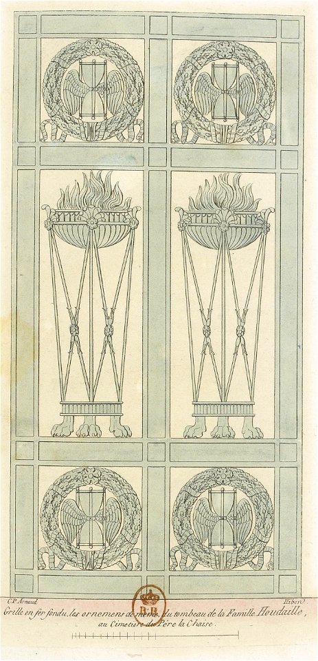 Arnaud - Cimetière du P. Lachaise - recueil de 18 portes et grilles - Planche 07