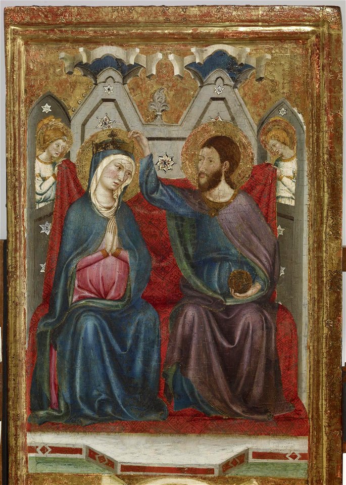 Arnau Bassa - Triptych with Madonna and Child with the Crucifixion and the Annunciation - Walters 37468 - A T Right Top