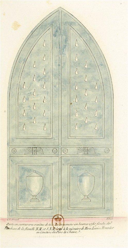 Arnaud - Cimetière du P. Lachaise - recueil de 18 portes et grilles - Planche 13