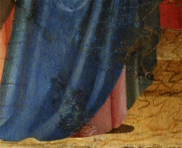 Arnau Bassa - Triptych with Madonna and Child with the Crucifixion and the Annunciation - Walters 37468 - A T Right Detail T