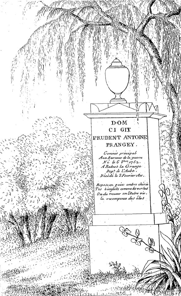 Arnaud - Recueil de tombeaux des quatre cimetières - Prangey