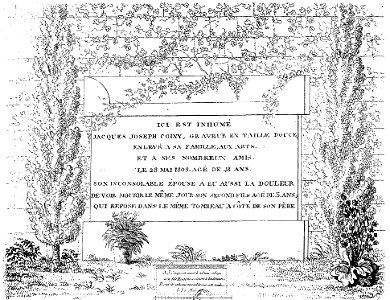 Arnaud - Recueil de tombeaux des quatre cimetières de Paris - Coiny