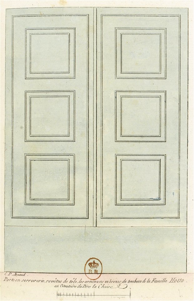 Arnaud - Cimetière du P. Lachaise - recueil de 18 portes et grilles - Planche 04