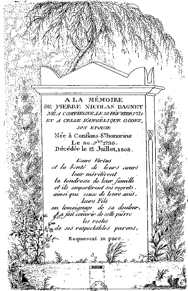 Arnaud - Recueil de tombeaux des quatre cimetières de Paris - Dagnet