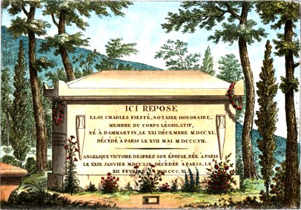Arnaud - Recueil de tombeaux des quatre cimetières de Paris - Fieffé (colored)