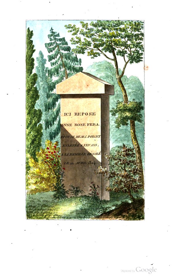 Arnaud - Recueil de tombeaux des quatre cimetières de Paris - Fera (colored)