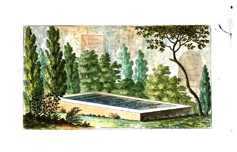 Arnaud - Recueil de tombeaux des quatre cimetières de Paris - Brunet (colored)