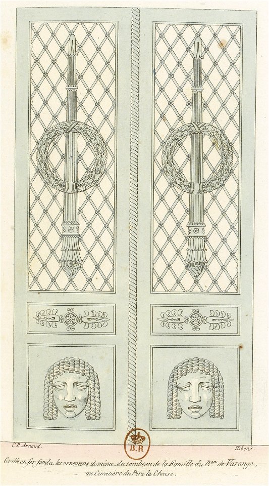 Arnaud - Cimetière du P. Lachaise - recueil de 18 portes et grilles - Planche 05