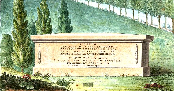 Arnaud - Recueil de tombeaux des quatre cimetières de Paris - Renouard (colored)