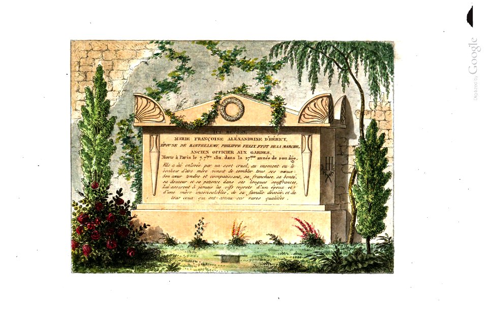 Arnaud - Recueil de tombeaux des quatre cimetières de Paris - Héricy (colored)
