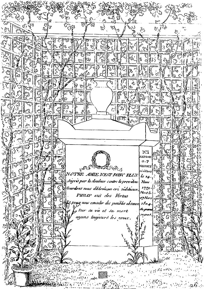 Arnaud - Recueil de tombeaux des quatre cimetières de Paris - Naudet