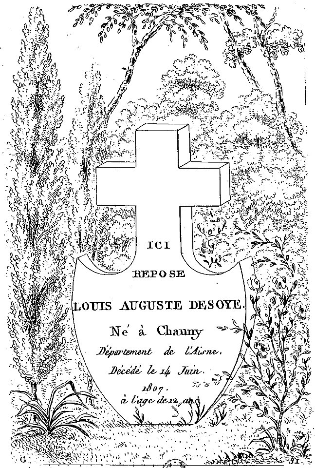 Arnaud - Recueil de tombeaux des quatre cimetières de Paris - Soye