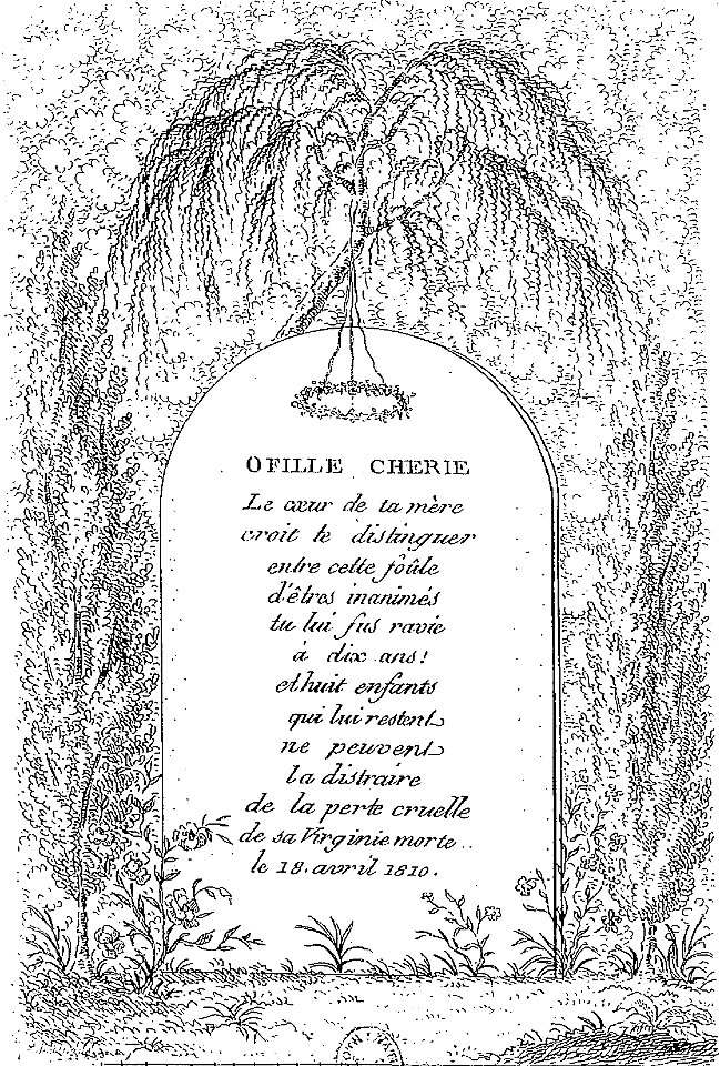 Arnaud - Recueil de tombeaux des quatre cimetières - Virginie
