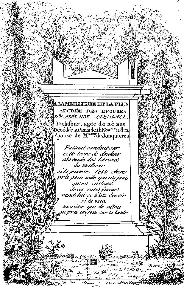 Arnaud - Recueil de tombeaux des quatre cimetières de Paris - Delafons