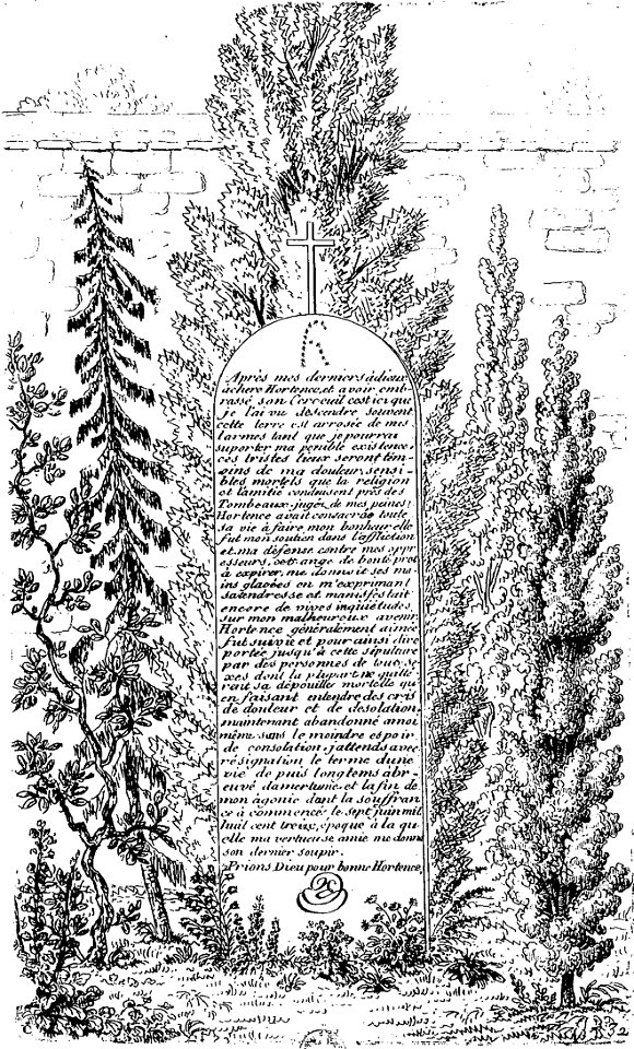Arnaud - Recueil de tombeaux des quatre cimetières de Paris - Hortense