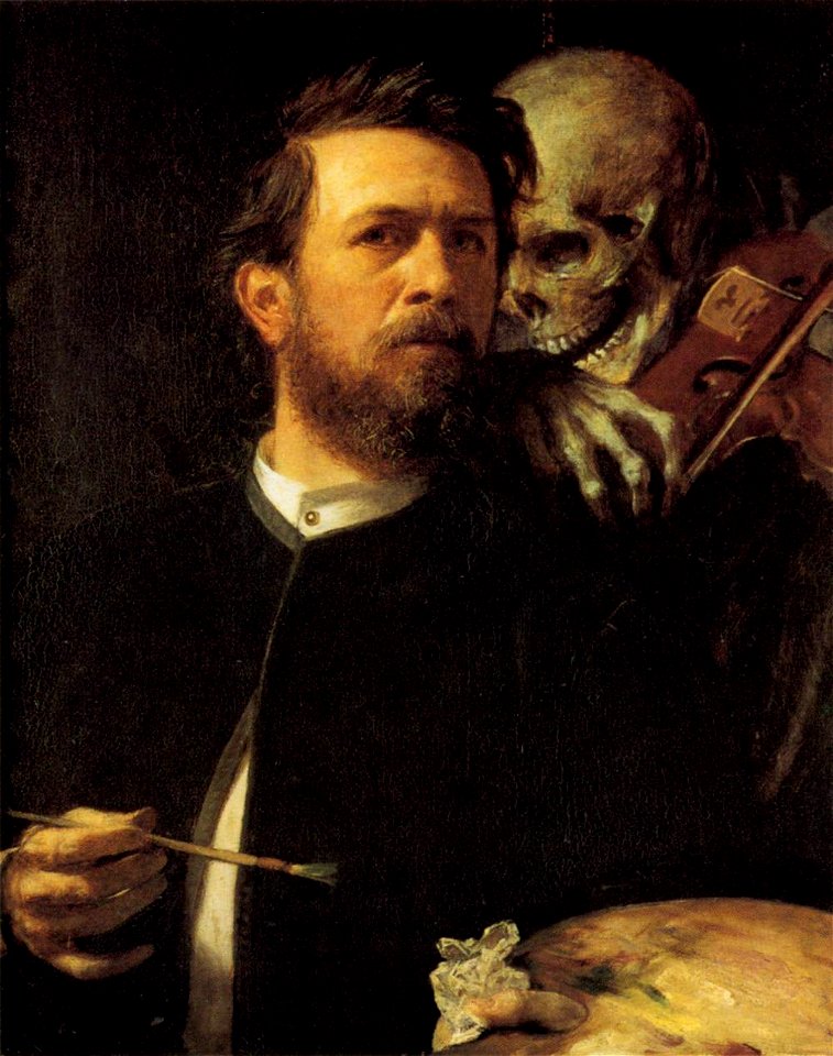 Arnold Böcklin - Self-Portrait with Death as a Fiddler - WGA3033