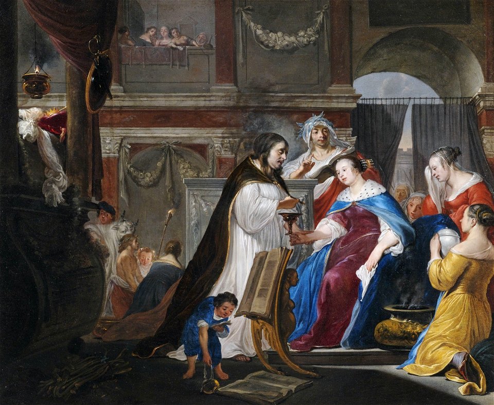 Arnold Houbraken Trauerfeier der Königin Artemisia für König Mausolos