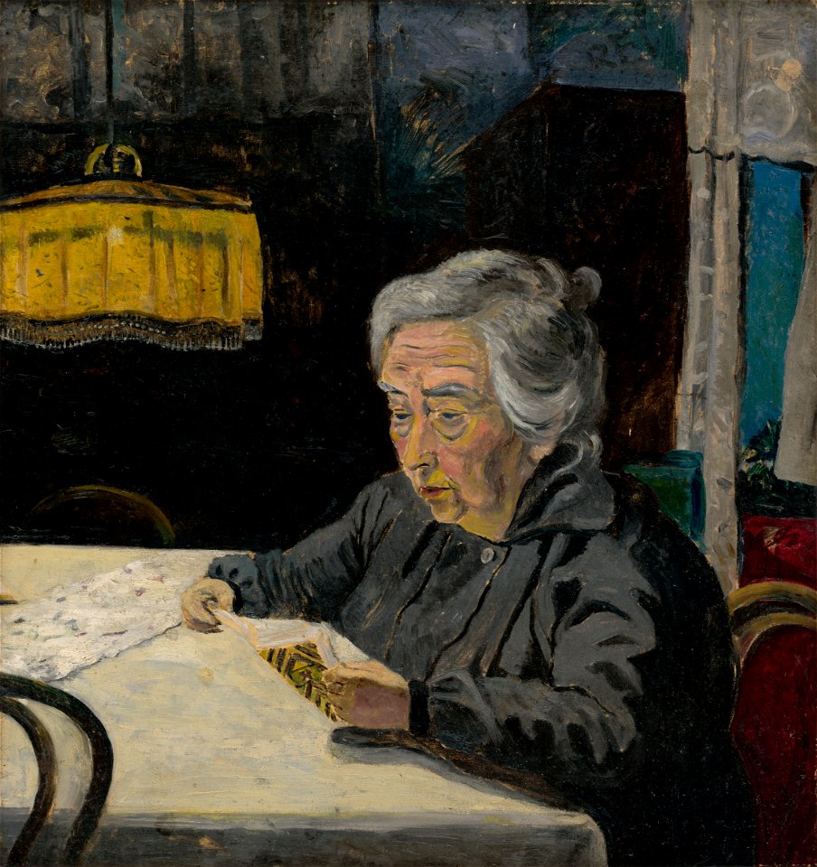 Arnold Peter Weisz-Kubínčan - Reading Old Lady - O 4465 - Slovak National Gallery