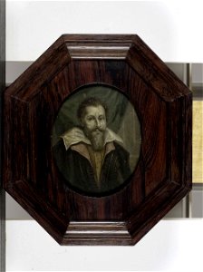 Arnoud van Halen - Portret van Dominicus Baudius (1561-1613). Hoogleraar in de welsprekendheid, de geschiedenis en de rechten te Leiden - B1757 - Rijksmuseum