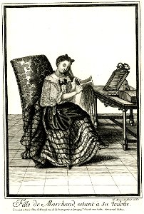 Arnoult Nicolas fille de marchand à sa toilette