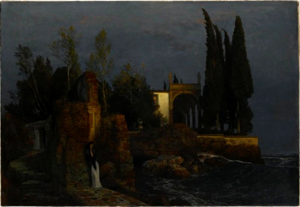 Arnold Böcklin - Villa am Meer (1877)