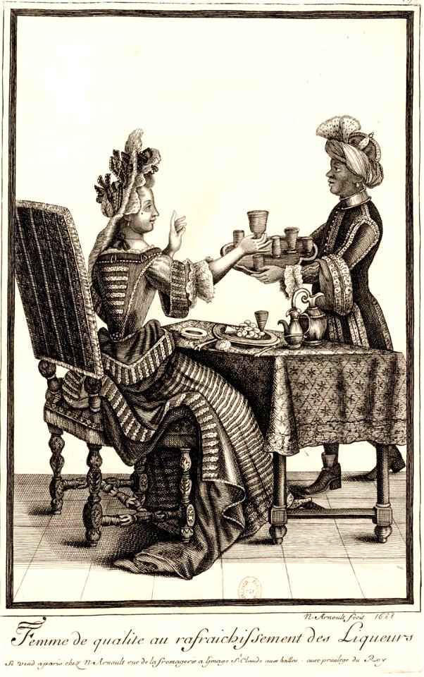 Arnoult Nicolas-Femme de qualité au rafraîchissement des liqueurs btv1b84066764