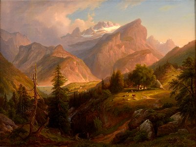 Arnold Schulten Alpine Sommerlandschaft 1848